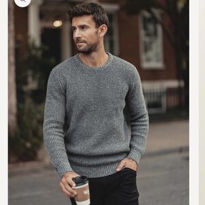 The Normal Brand Seawool Nep Crew sweater in Grey size large men